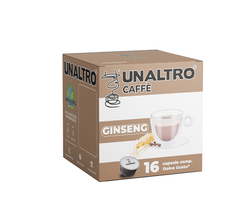 16 CAPSULE DOLCE GUSTO UNALTRO CAFFE MISCELA GINSENG.